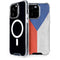 Czech Republic Flag Distressed iPhone 14 Pro MagSafe Case